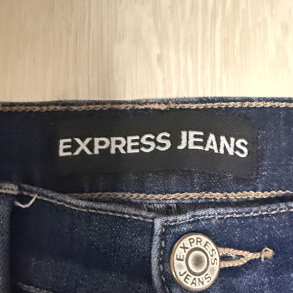 Express Dark Blue MIA Mid Rise Legging Denim Jeans - Picture 3 of 9